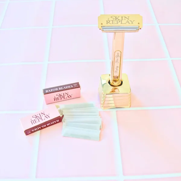 RAZOR BLADES REFILL WITH SKIN REPLAY RAZOR